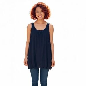 Marc Jacobs Silk Cotton Sleeveless Tunic Top Layer Flowy Minimalist Flowy Tank L